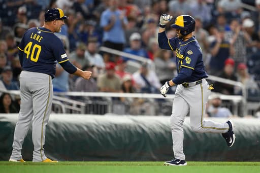 Blake Perkins homers twice as Brewers get 25 hits in 16-9 win over Nationals