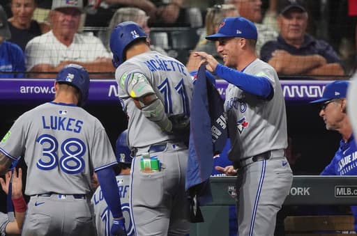 Bichette has 2 HRs and 6 RBIs, Blue Jays get 25 hits in 15-1 victory over Rockies