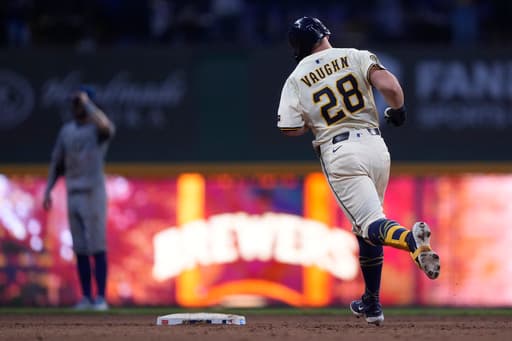 Andrew Vaughn hits grand slam, drives in 6 runs as NL Central-leading Brewers defeat Cubs 9-3