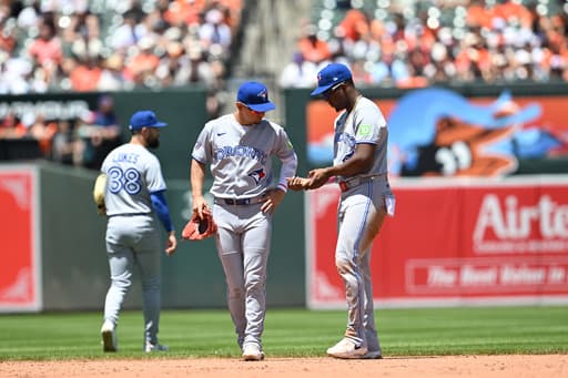 Jays OF Jesús Sánchez suffers right wrist bruise on ball thrown by kid from stands