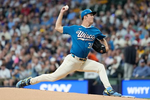 Misiorowski throws 105.5 mph pitch, wins for 8th time in 9 decisions to lead Brewers over Cubs 6-2