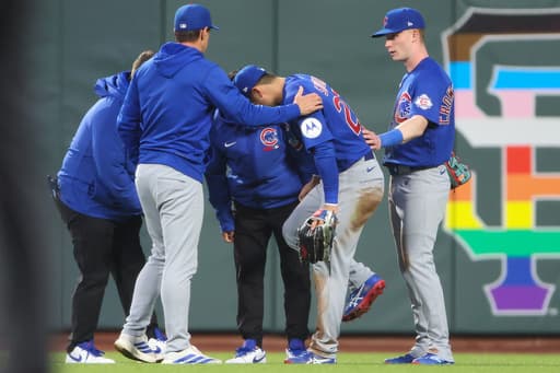 Cubs outfielder Seiya Suzuki leaves game against Giants with right knee discomfort