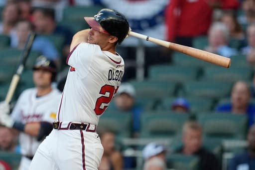 Olson’s grand slam powers Braves’ seven-run inning in 8-3 win over Angels