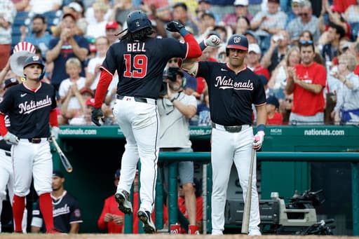Josh Bell and Daylen Lile lead Nationals in 10-8 win over Reds