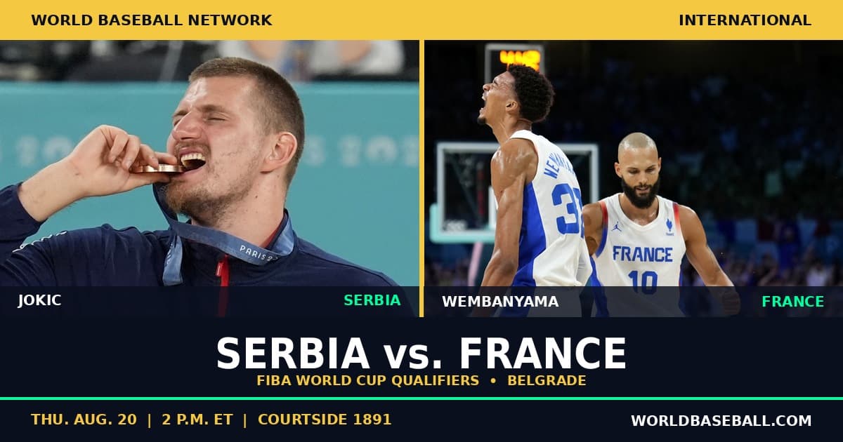 Serbia vs. France: How to Watch Jokic and Wembanyama — and the Olympic Road Baseball Doesn't Have