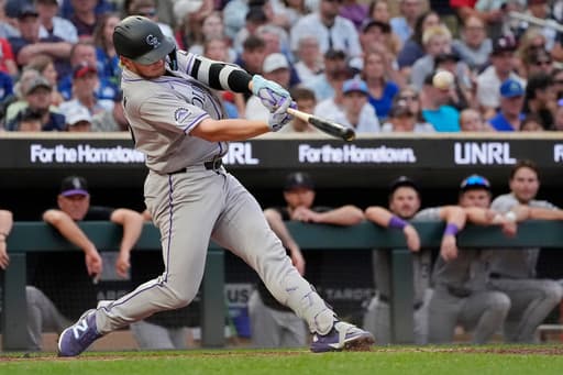 Hunter Goodman hits 3 home runs for Rockies in 8-5 win over Twins