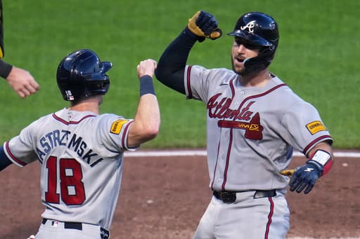 Bart’s 2-run homer helps Atlanta to 3-0 win after Braves end Pirates’ combined perfect-game bid