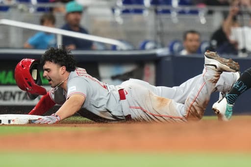 De La Cruz’s 2 hits, Stephenson’s HR power Reds to a 2-0 win over the Marlins