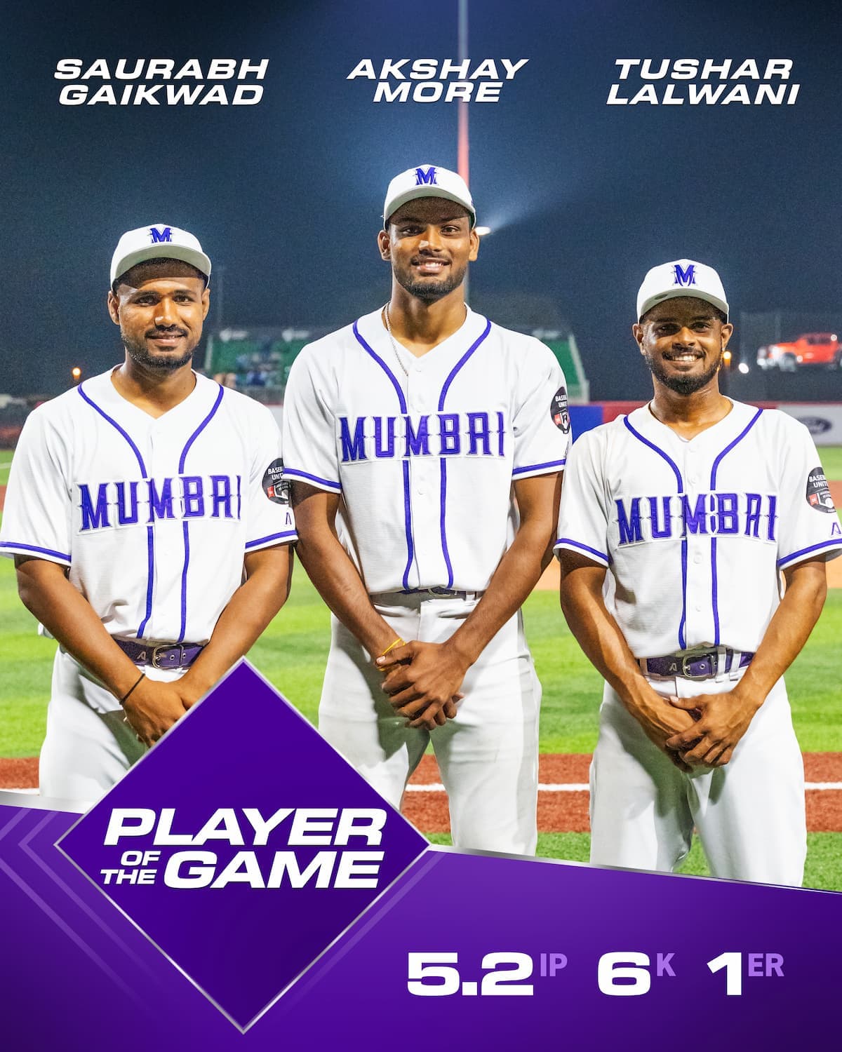 Three India Born Pitchers Lead Mumbai Cobras to 9-2 Win and Series Victory Over Karachi Monarchs