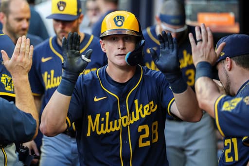 Perkins and Vaughn each homer, Brewers beat Braves 5-4 for 6th straight win