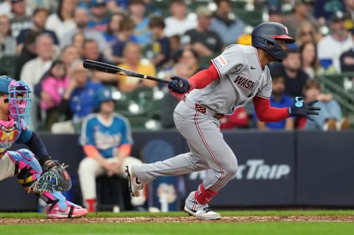 Nationals win 8-6 to complete first sweep of Brewers since 2011