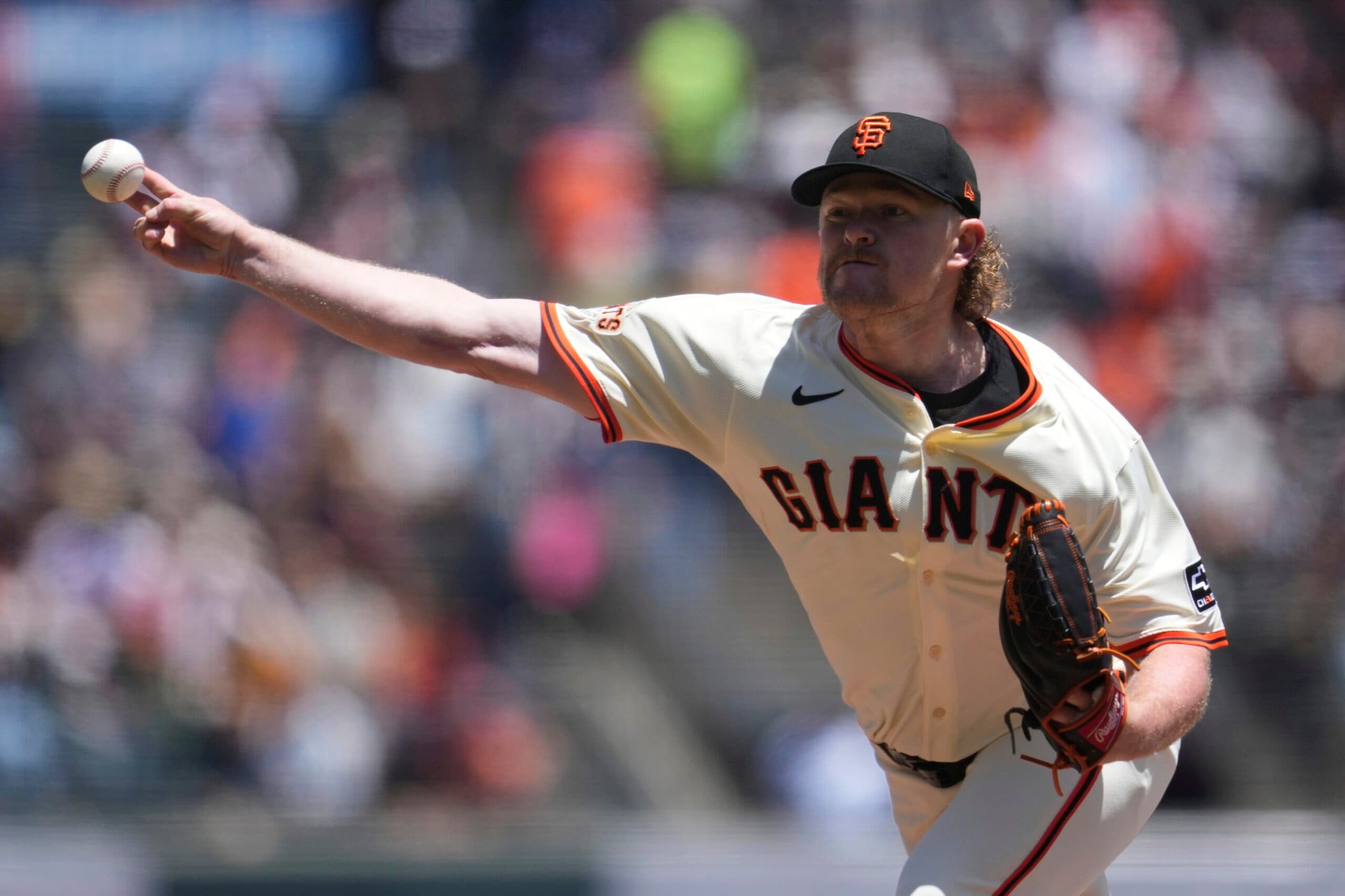 Webb’s pitching, Flores’ pinch-hit double help Giants edge Guardians 2-1 to end 4-game skid