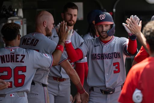Abrams and Crews hit back-to-back homers Nationals beat Athletics 5-2