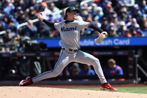 Max Meyer flirts with a no-hitter, Marlins beat Mets 5-0
