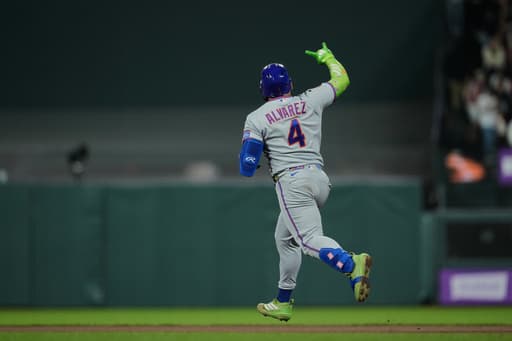 Alvarez hits 2 homers and Mets bust out at the plate to back McLean in 10-3 blowout of Giants