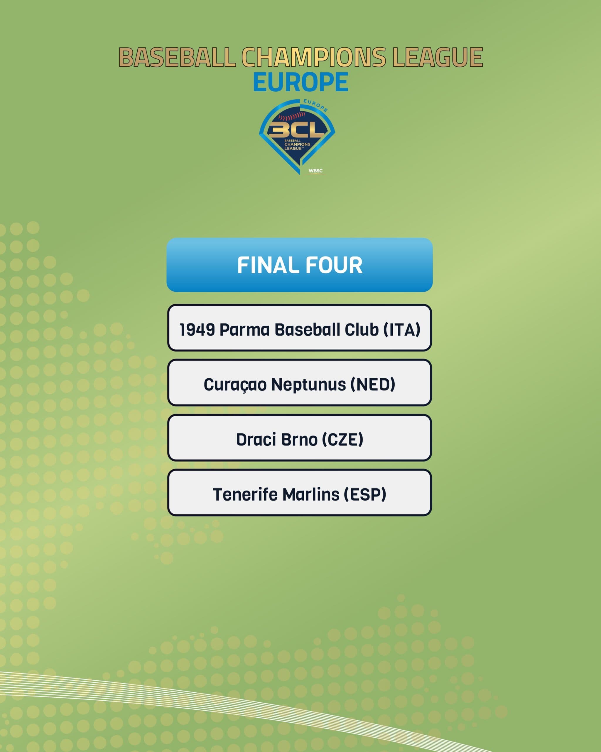 Baseball Champions League Europe Final Four Venue Announced