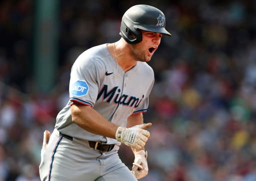 Myers and Marsee homer in 3-run 9th to lift the Marlins past the Red Sox, 5-3