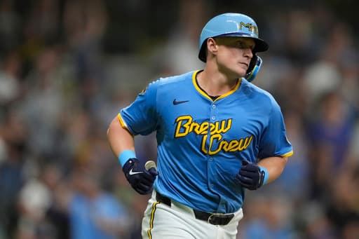 Yelich, Vaughn homers help power Brewers to an 8-3 win over the Nationals