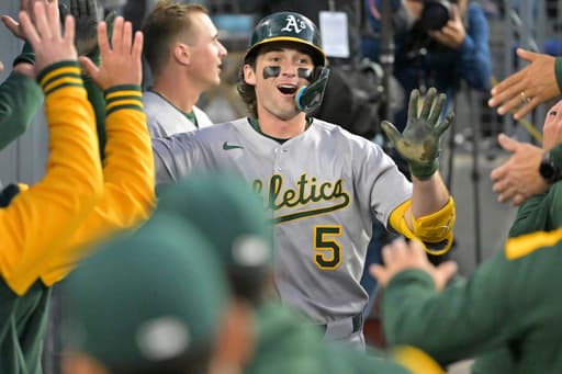 Jacob Wilson goes 4 for 5 with a pair of 2-run homers to lead A’s over Dodgers 11-1