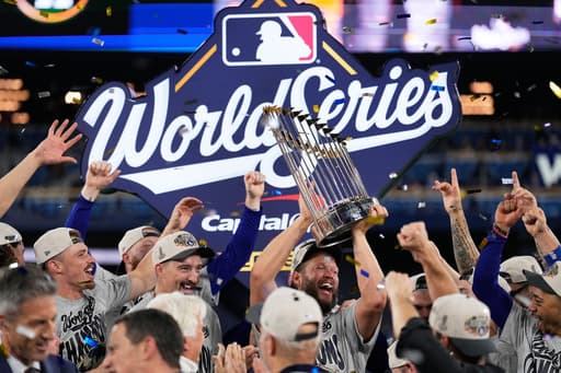 The Los Angeles Dodgers become first World Series repeat champions in 25 years, in photos