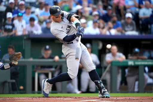 Judge’s 469-foot homer and Wells’ five RBIs power Yankees to 10-2 rout of Royals in series opener