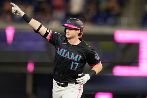 Caissie homers, doubles and singles to lead Marlins to 4-3 win over Giants