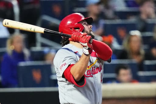Burleson homers and drives in 3 to back May as Cardinals blank Mets 7-0 for 5th straight win