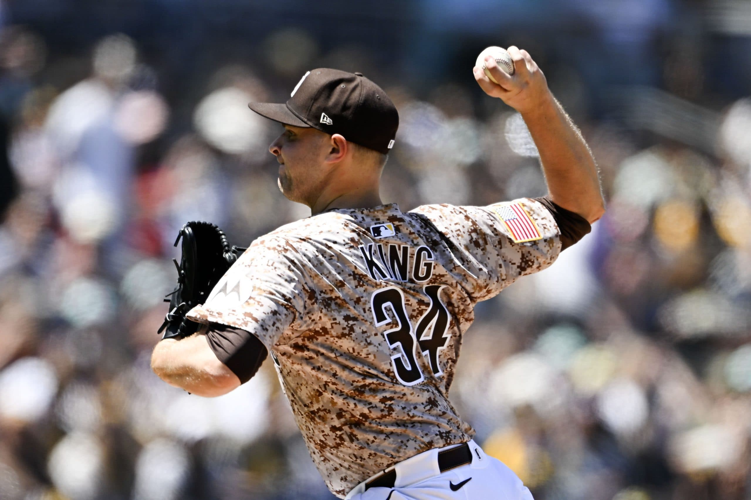 King throws 1st complete game as the Padres shut out the Rockies in 3rd straight game, 6-0