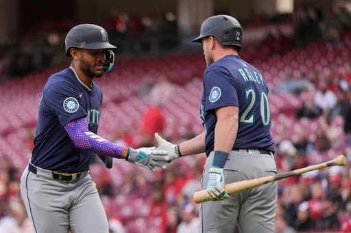 Raleigh and Miller lead the Mariners past the Reds 5-3