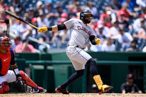 Carlos Santana kick-starts Guardians’ 8-run 6th in 8-6 win over Nationals