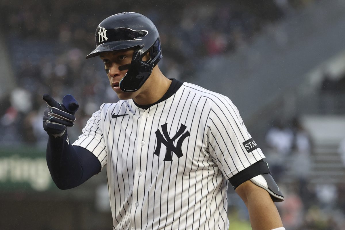 Aaron Judge of the New York Yankees on Saturday, April 12, 2025