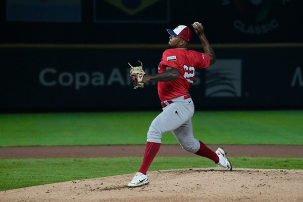 Humberto Mejia of Team Panama pitches during Game Four between Team Argentina and Team Panama at Rod Carew National Stadium on October 1, 2022 in Panama City, Panama. Mejia will start Panama's opener at the 2023 World Baseball Classic. (Photo by Tito Herrera/WBCI/MLB Photos via Getty Images)