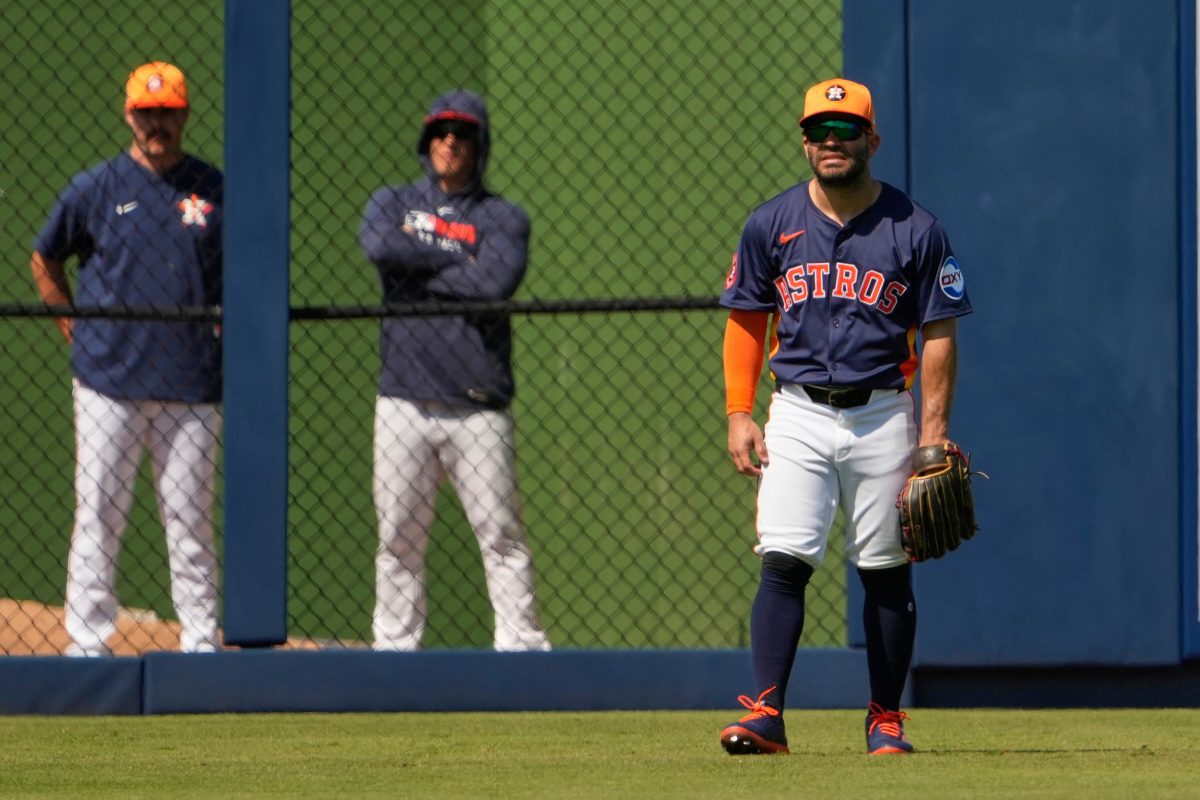 Jose Altuve Plays Left Field for Astros in Spring Training Game vs Cardinals