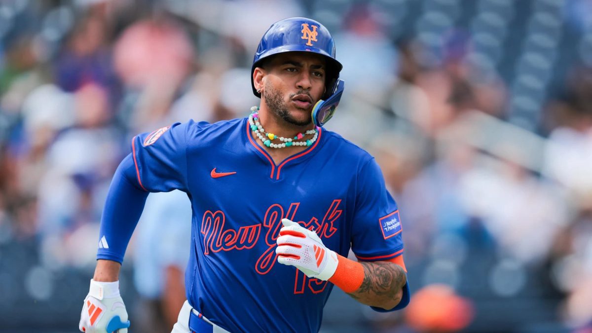 Jose Siri rounds the bases after hitting a home run for the New York Mets in a 2025 spring training game following his LIDOM season with Gigantes del Cibao.