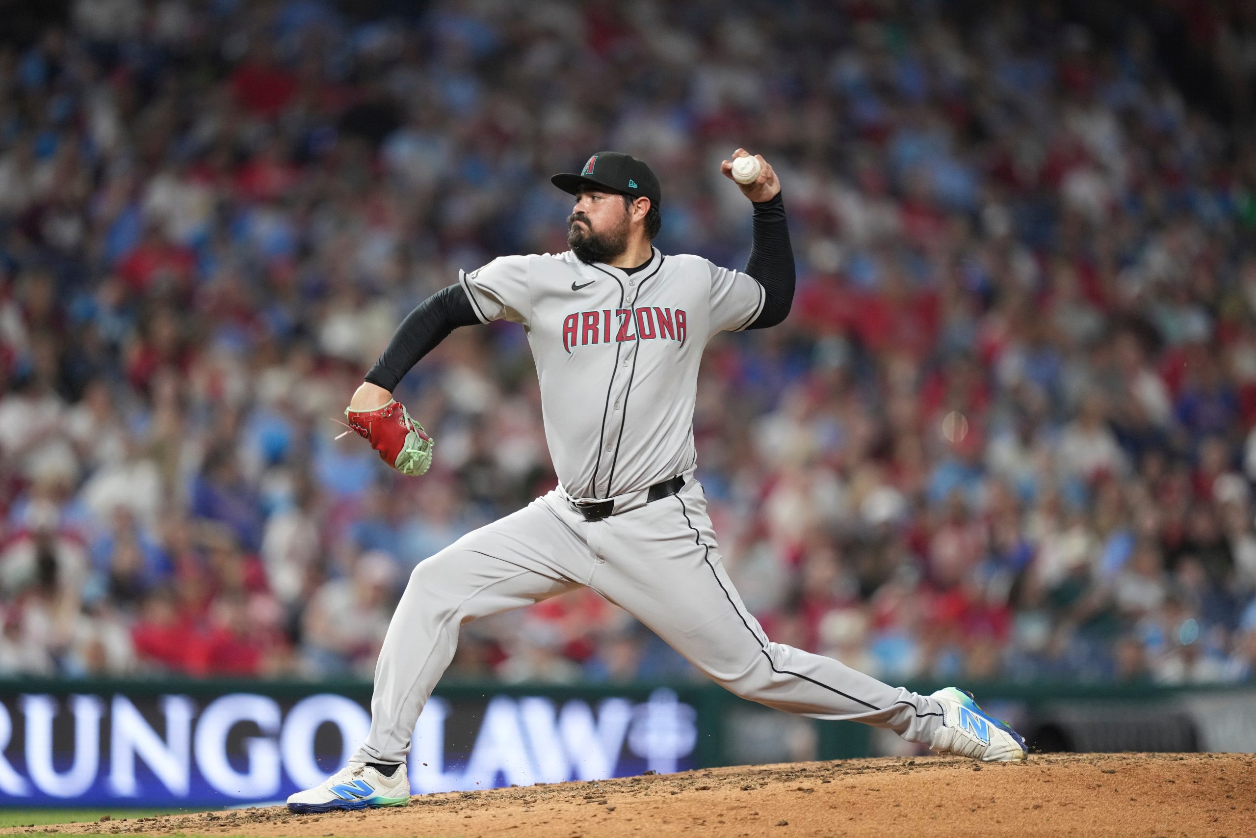 Arizona Diamondbacks' José Castillo plays during a baseball game, Friday, May 2, 2025, in Philadelphia.