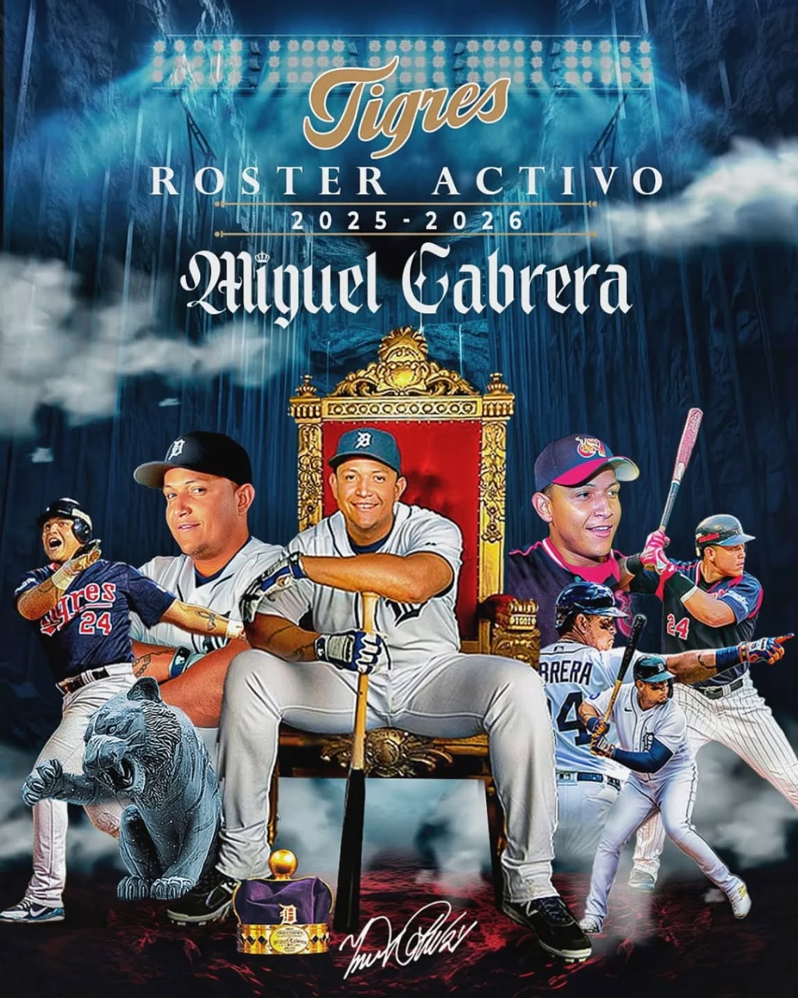 Miguel Cabrera Will Play for Tigres de Aragua in 2025-26 Liga Venezolana de Beisbol Profesional Season