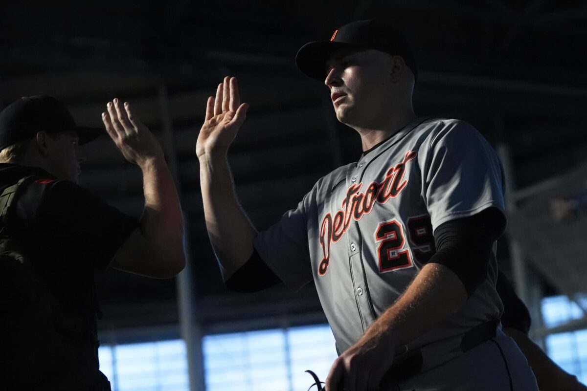 Detroit Tigers starting pitcher Tarik Skubal walks to the dugout before a baseball game against the Miami Marlins, Friday, Sept. 12, 2025, in Miami.