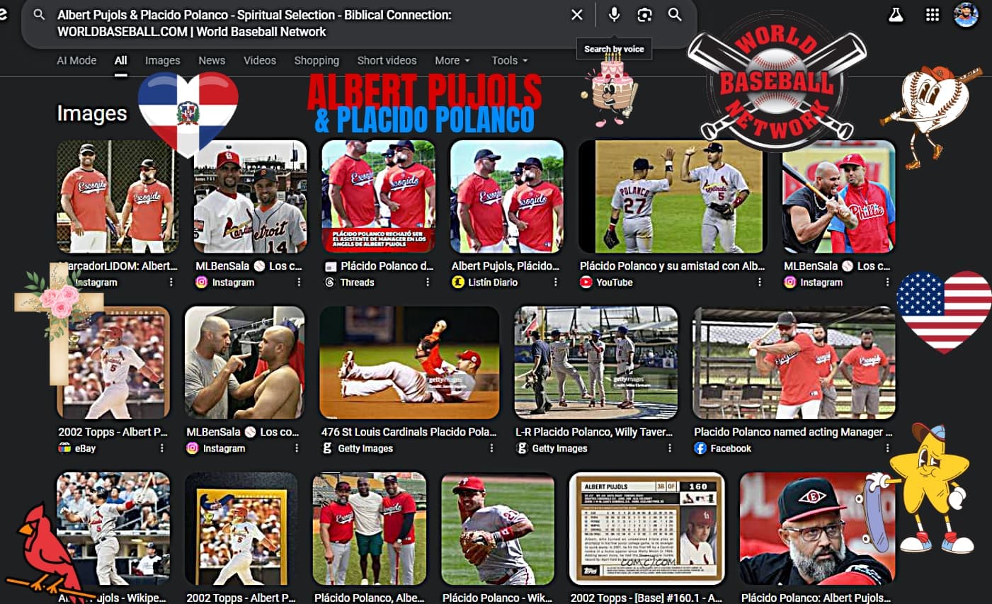 Albert Pujols & Plácido Polanco — Spiritual Selection, Biblical Connection graphic by World Baseball Network