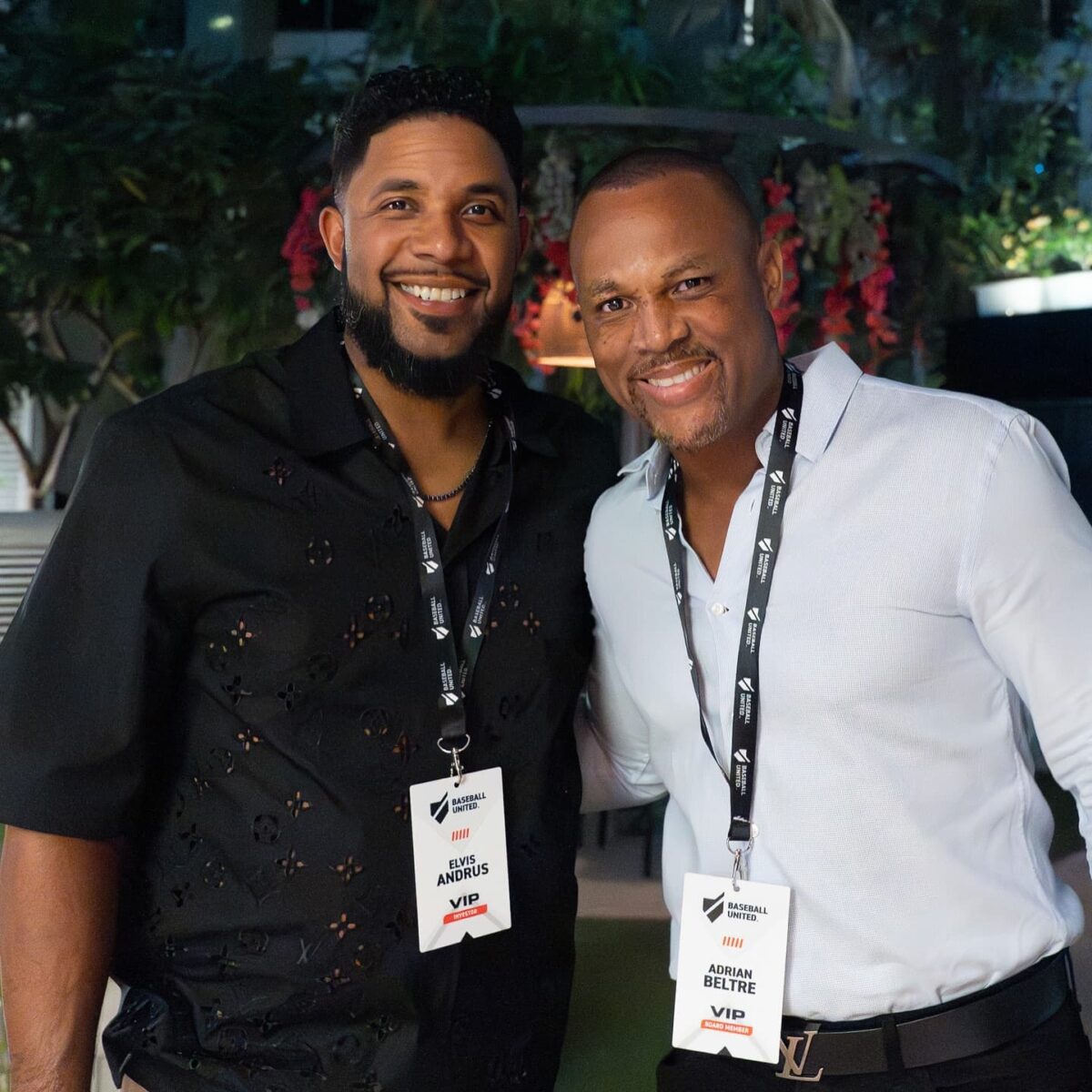Baseball United co-owners Elvis Andrus and Adrián Beltré attend the league’s VIP Reception in Dubai ahead of Opening Week. The two former Major League All-Stars are part of Baseball United’s global ownership group.