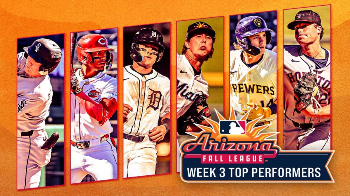 Arizona Fall League Week 3 Top Performers — image courtesy of the Arizona Fall League / Major League Baseball. Coverage presented by World Baseball Network. Arizona Fall League / Major League Baseball