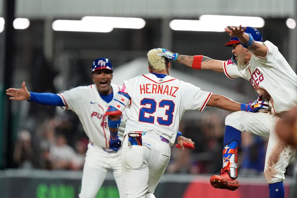 against Panama during a World Baseball Classic game in San Juan on March 7, 2026.