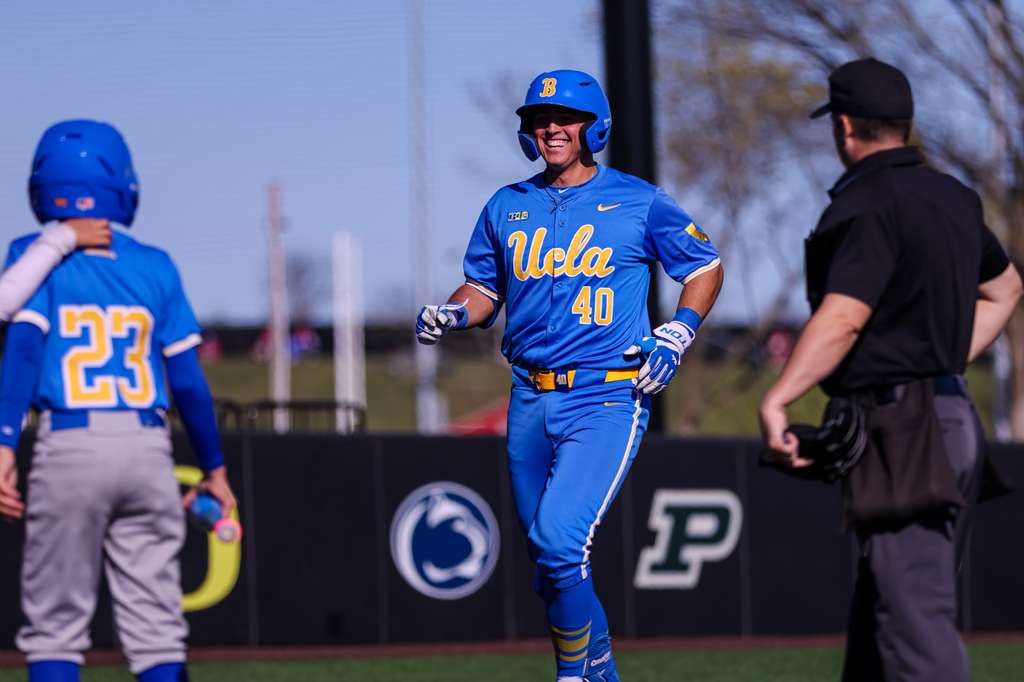 Cashel Dugger UCLA home run celebration vs Rutgers