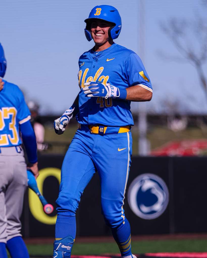Cashel Dugger UCLA rounding bases home run Rutgers