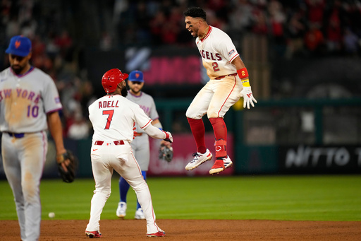 Oswald Peraza’s two-out RBI single in 10th inning lifts Angels to 4-3 win over Mets